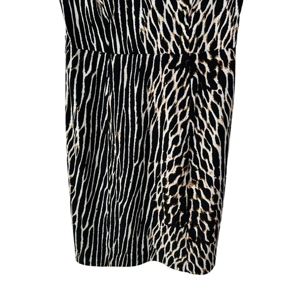 Vince Camuto Sleeveless Animal Print Zipper Back Dress, 8